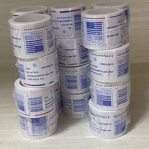 Forever Freedom Flag 20 Roll Of 2023 First Class Ups Postage (2000 pieces)💯%👉